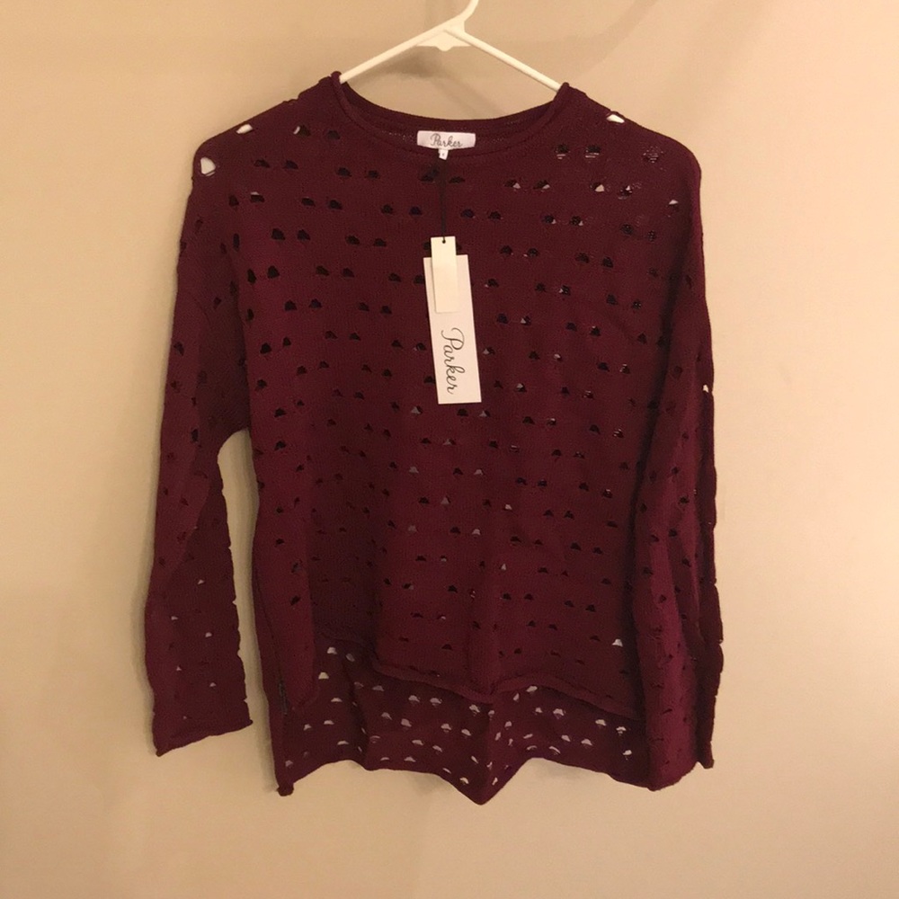 NWT!  Parker cranberry colored sweater.